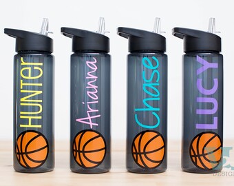 Basketball Gifts - Water Bottle for Basketball - Water Bottle with Name - Basketball Team Gift - 24 oz Water bottle with name - Banquet Gift