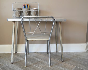 Children's Table and Chair Set | Mid Century Modern Table and Chair | Retro Table | Kids Table and Chair | Vintage Table | Kids furniture
