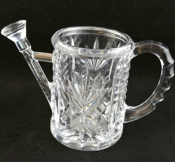Vintage Lenox Gorham Crystal Watering Can Miniature Crystal