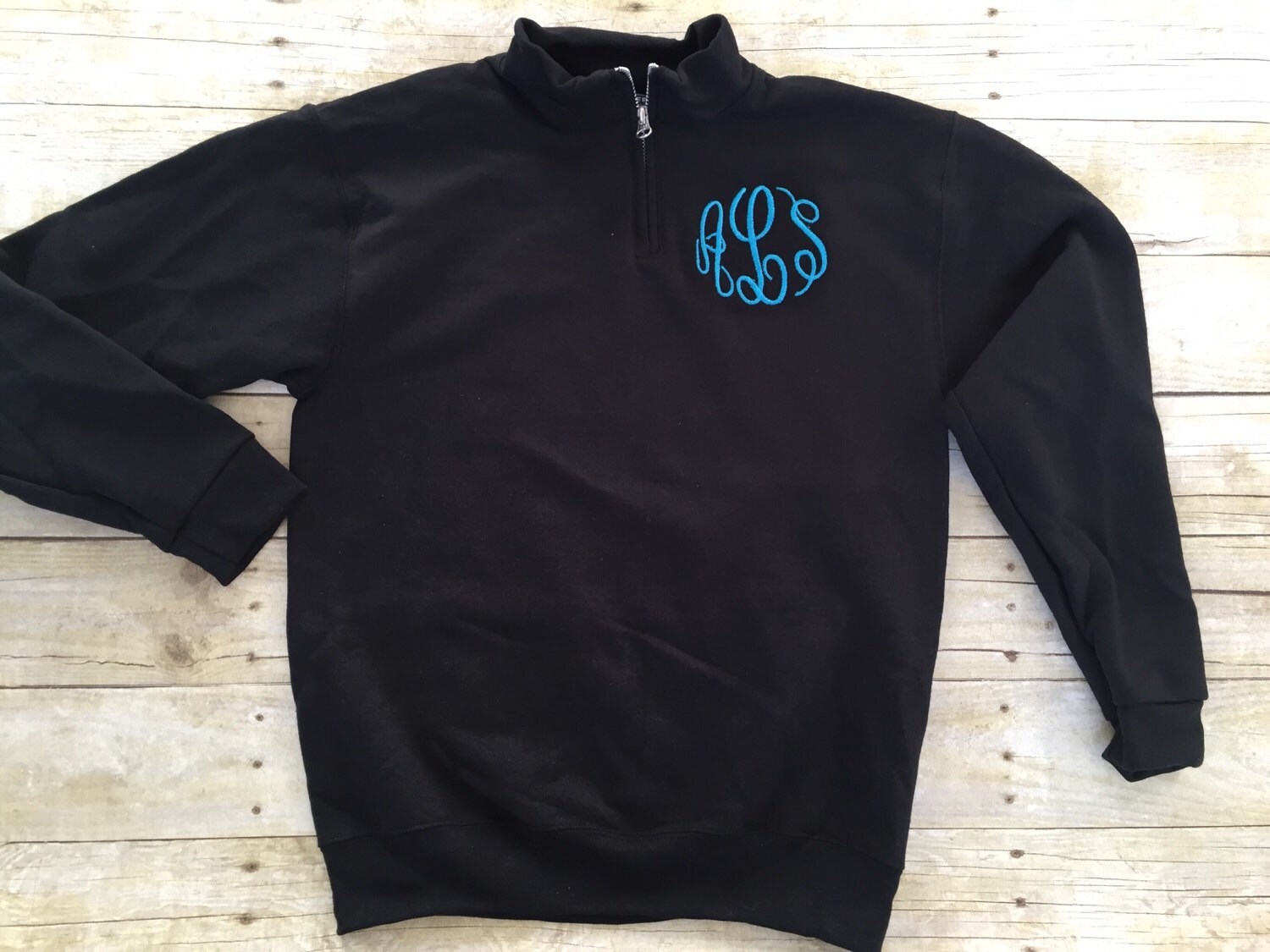 Youth quarter zip pullover monogram
