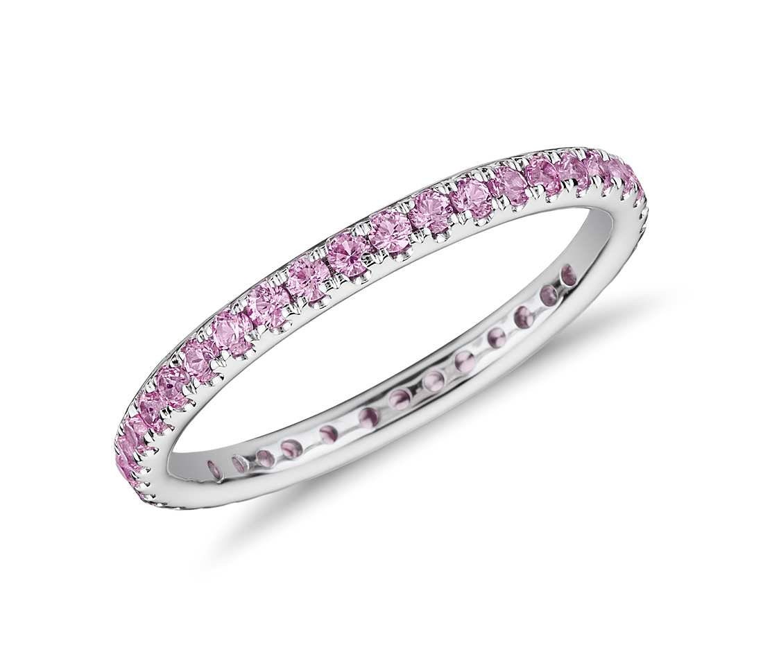 pink sapphire eternity band pink sapphire eternity band