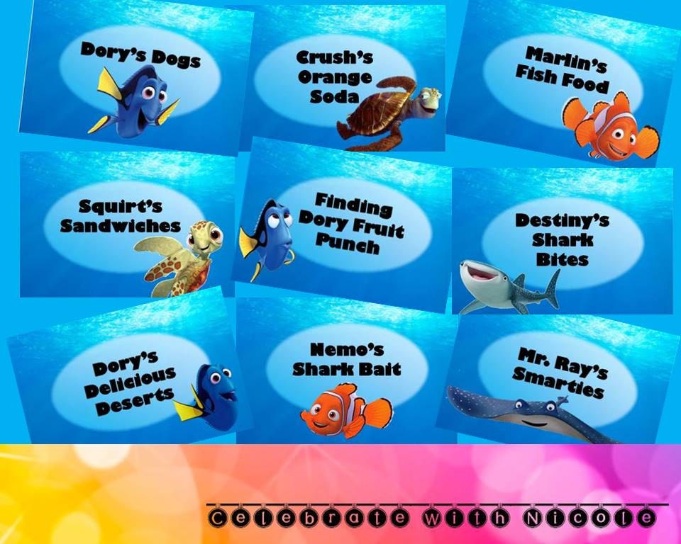 finding dory food labels