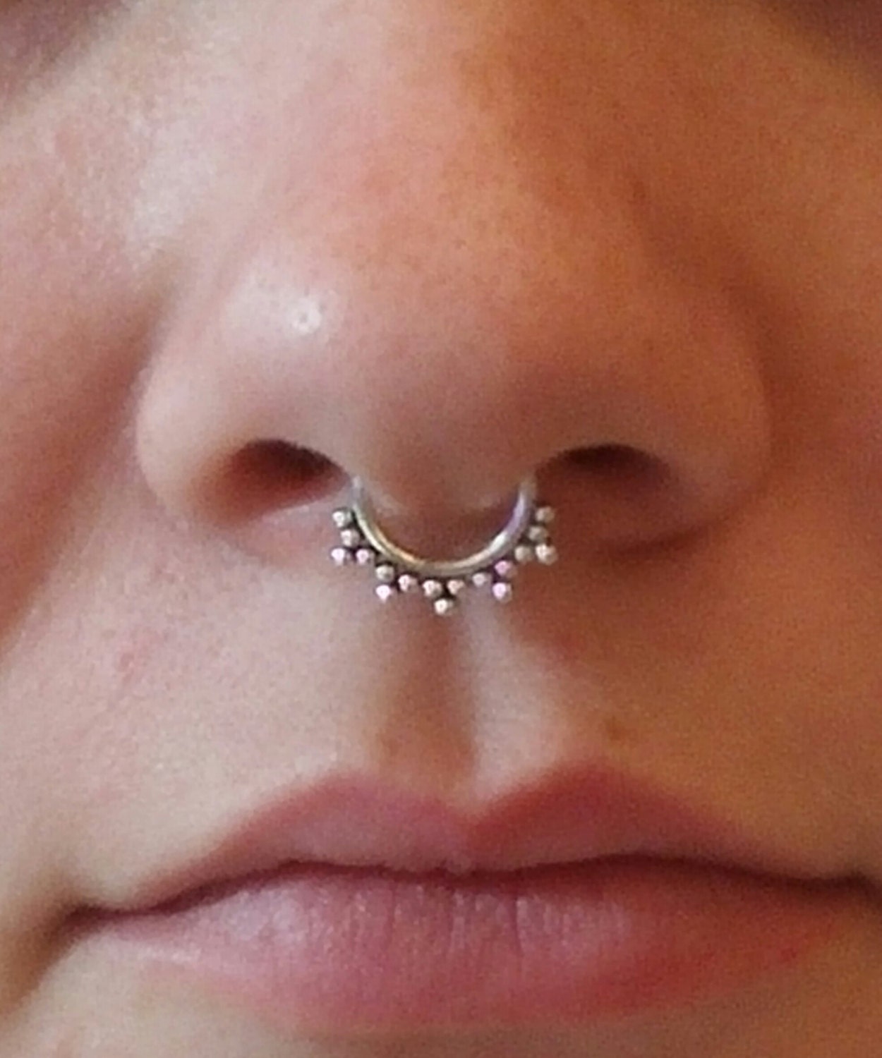 Fake septum/handmade fake septum/fake piercing/fake ring