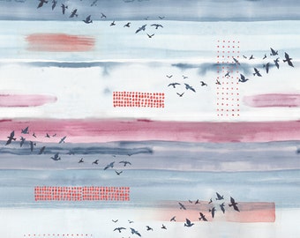 Sky Wanderlust Lawn - Organic Lawn by Monaluna *UK Seller* Sold by the FAT QUARTER