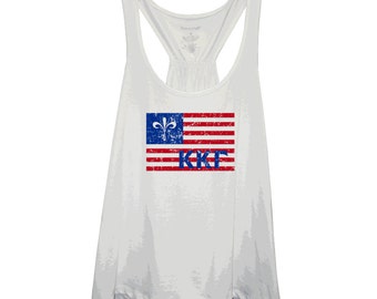 Kappa Kappa Gamma Mascot USA Flag Flare Tank