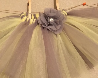 Grey and yellow girls tutu