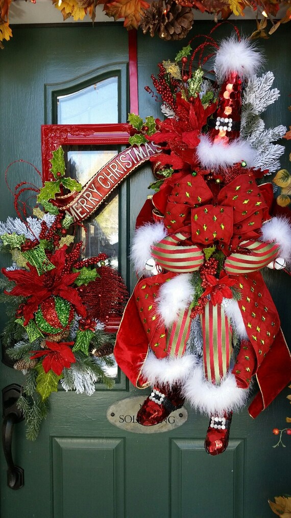 Santa Claus Wreath Christmas Wreath Santa Merry Christmas