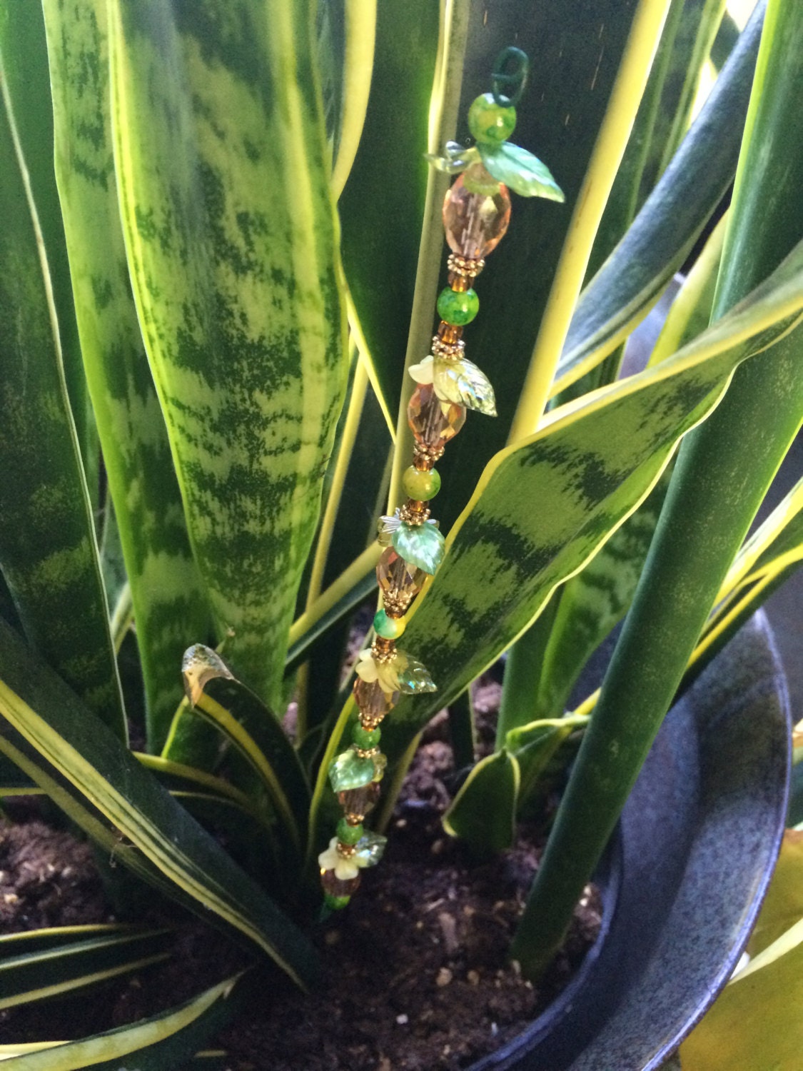 Beaded Plant StakeGarden ArtPlant DecorationFlower Pot