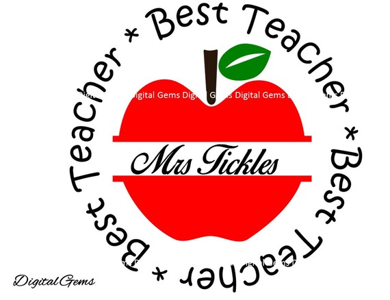 Download Best Teacher Apple SVG Cutting File For Cricut by DigitalGems