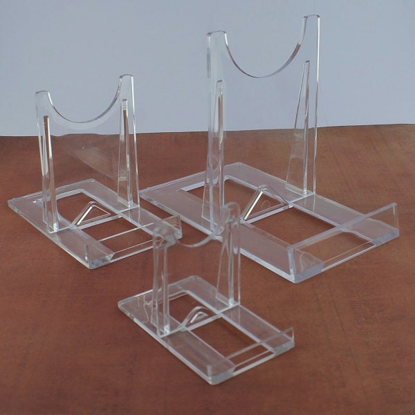 Small Adjustable Two Part Clear Acrylic Stand Easel For Agate