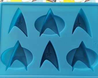 STAR TREK Silicone Mold Tray for Candy / Chocolate / Cake / Ice / Wax for Candles and Crayons