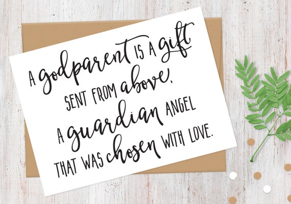 Will You Be My Godfather Card 100% Recycled by AlluringPrints