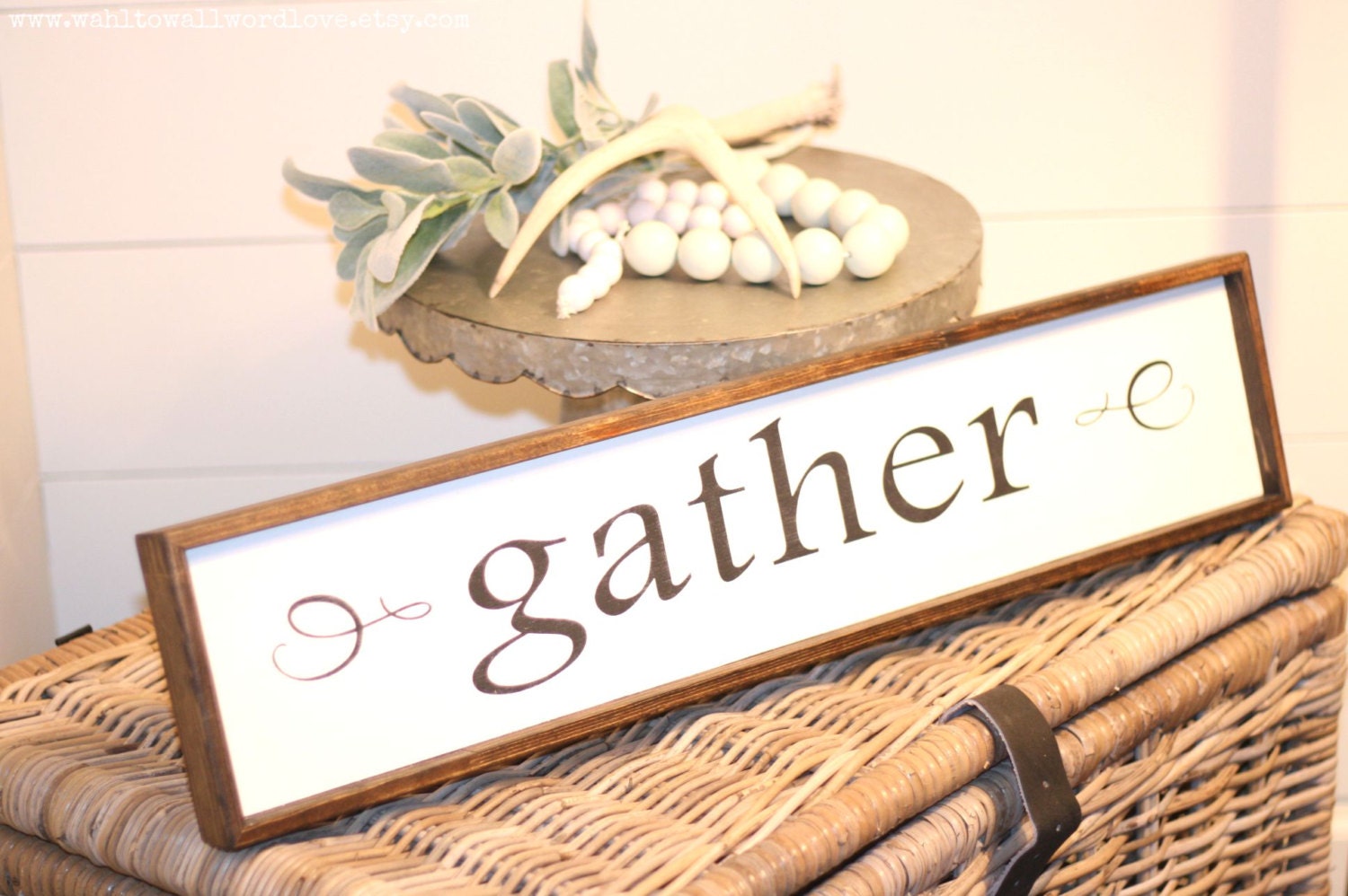 Gather sign wood gather sign kitchen wood sign rustic