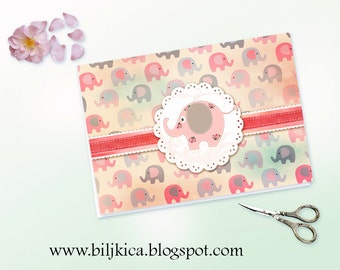 Items similar to Printable Card: Happy Birthday Elephant on Etsy