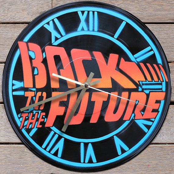 Artistic version of Back to the future vinyl record spray
