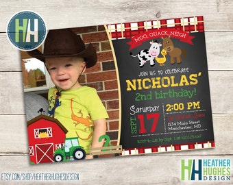 barnyard birthday invitation, farm animal birthday invite, boy first birthday, 1st birthday rustic fall printable invitation personalize