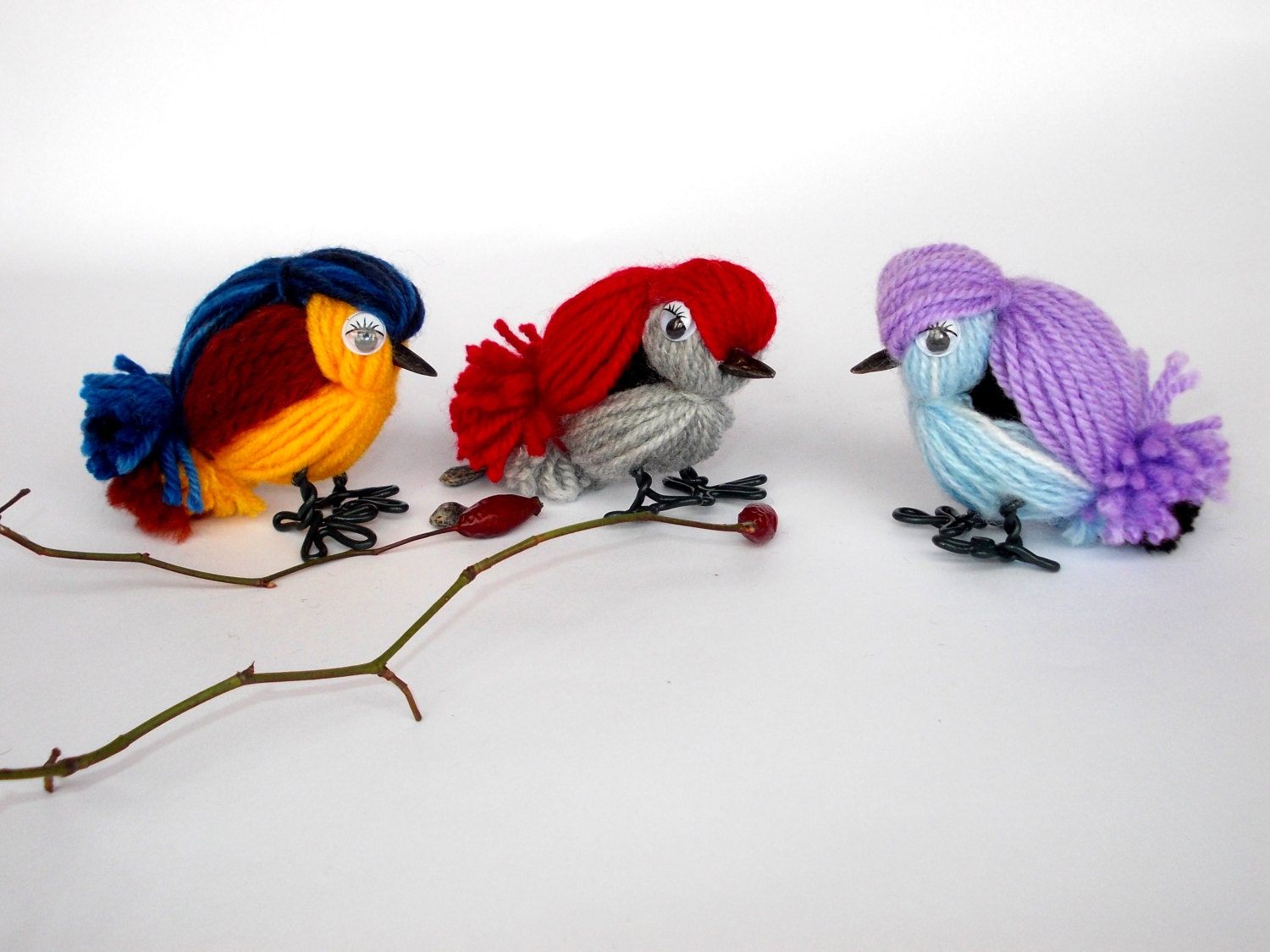 Soft Toys Knitted Toys Joyful Birds Set Knit Stuffed