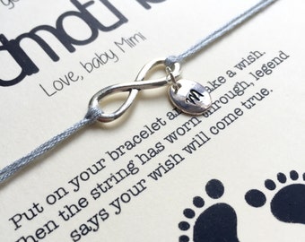 THANK YOU for being my godmother, Monogram bracelet, Godmother bracelet, Godparents gifts, Godmother gift, Wish bracelet, Wish bracelet,ZA4a