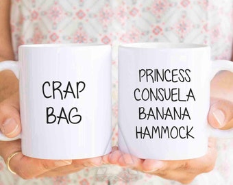 princess consuela banana hammock, Funny Couple Mugs, valentines day gift, His and Hers Coffee Mugs, anniversary gifts, couple mugs, MU208