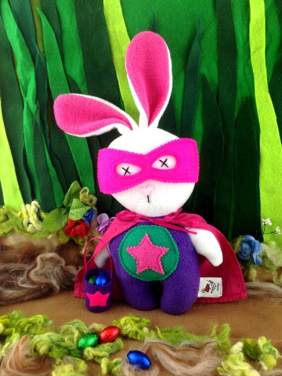 superhero bunny plush