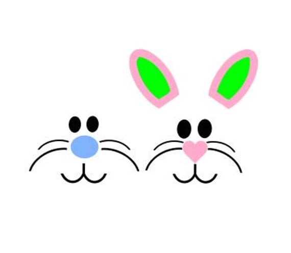 Bunny Face SVG, Studio 3, DXF, AI, ps and pdf Cutting ...