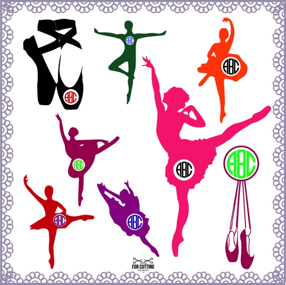 Ballet MONOGRAM CLASSIC DANCER cut Files .svg / .eps / .dxf