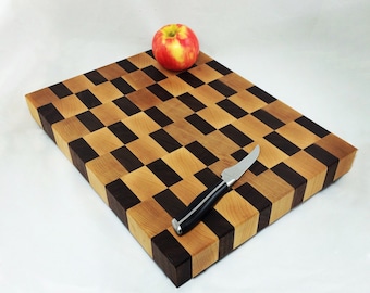 End Grain Butcher Block Cutting Board - Cheese Board- Unisex Gift - Cook Gift - Retro Kitchen Decor - Anniversary - Gift for Her