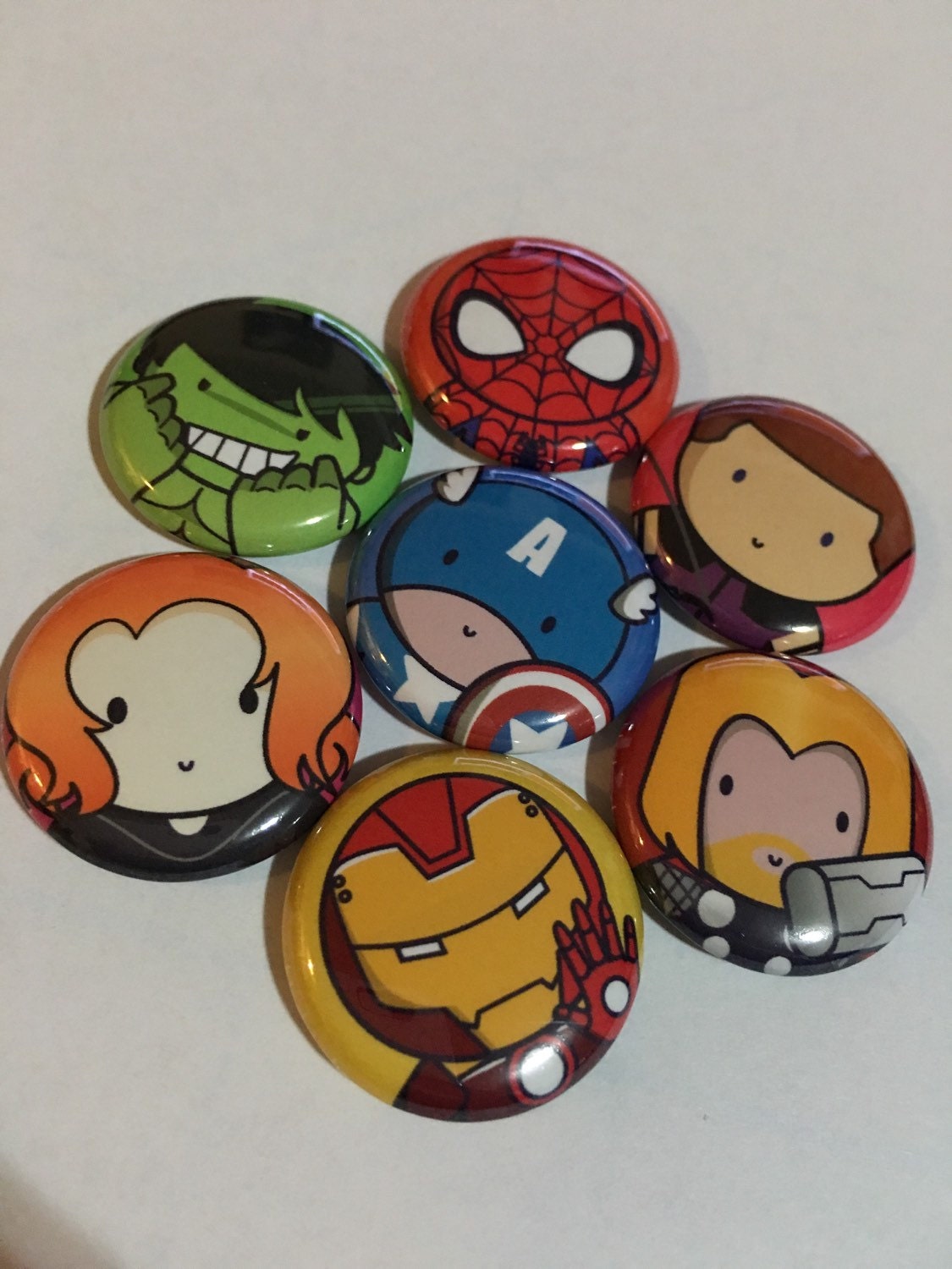 Marvel & DC Pins 13 Button Bundle Captain America Hulk by Noahmeta