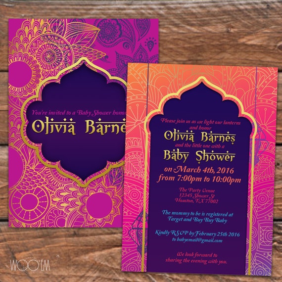 Moroccan Baby Shower Invitations 9