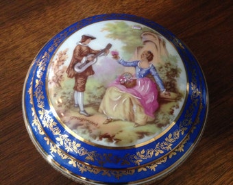 Items similar to LIMOGES FRANCE Veritable Porcelaine D'Art Cobalt Blue ...