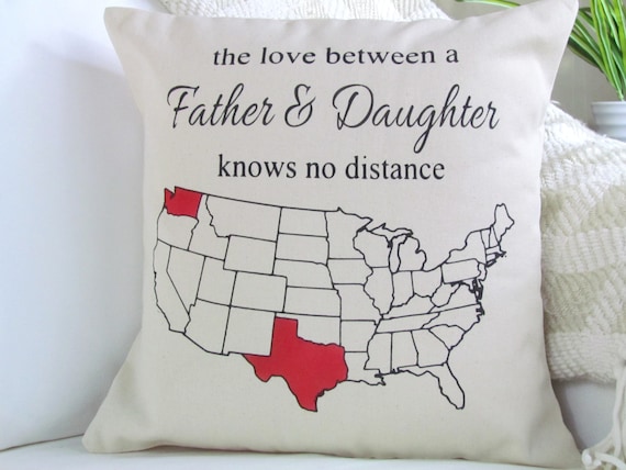 The Love Between A Father And Daughter Knows No Distance Pillow, Father's Day Gift, Dad Gifts, Gift For Him, Dad Pillow, Christmas Gift,