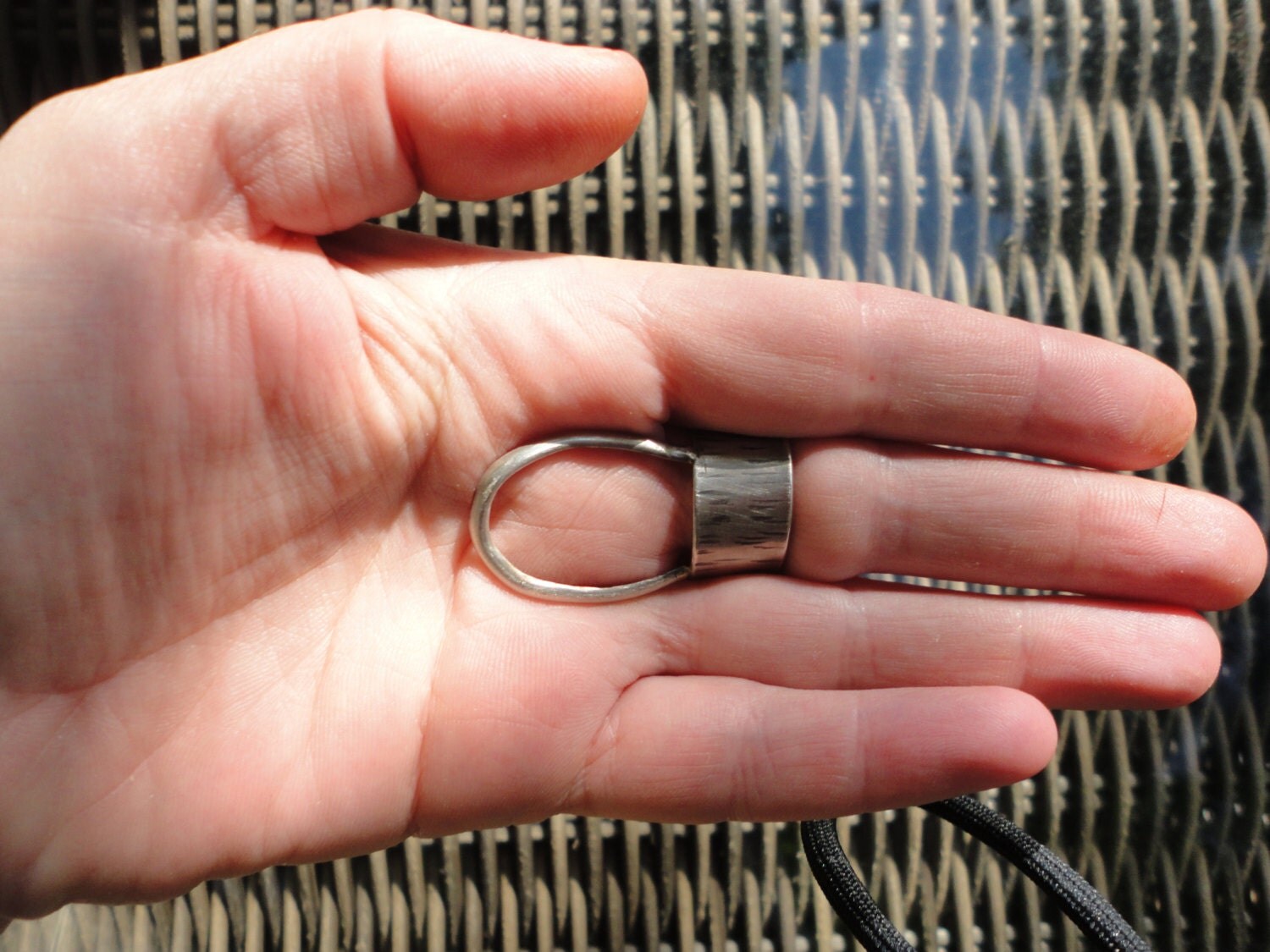 Trigger Finger Man Silver Ring Splint by JewelSplint on Etsy