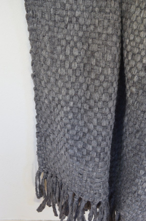 Alpaca Blanket Chunky Knit Throw Hand Knitted Blanket