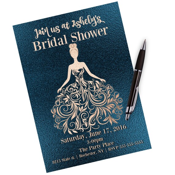 Little Black Dress Bridal Shower Invitations 8