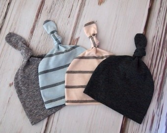Best Sellers! 2 for 1 Knot Hats in Gray, Black, Red, White, Stripes or Solids!