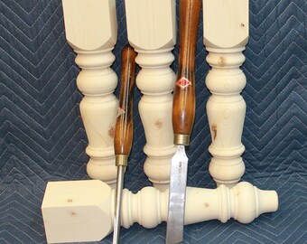 Rustic Curvy Bench Legs for Farmhouse Table Bench - Set of 4 Legs