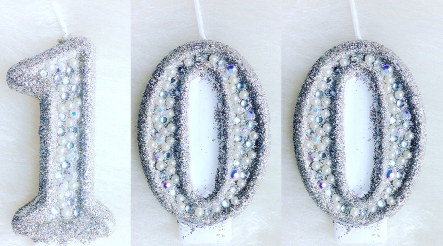 100th Birthday /Glitter Birthday Candles / by