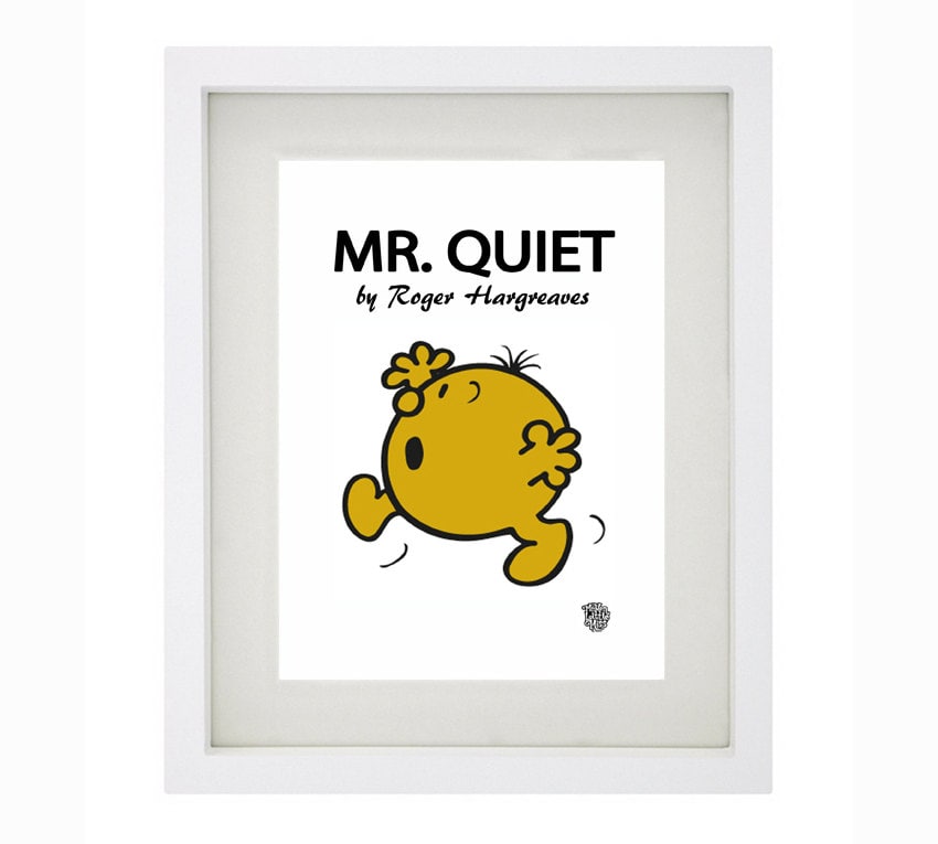 MR QUIET Character Framed Art Collection Mr Men and Little