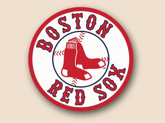 BOSTON RED SOX Set of 2 Vinyl Cornhole Decal Logo Wall Sticker