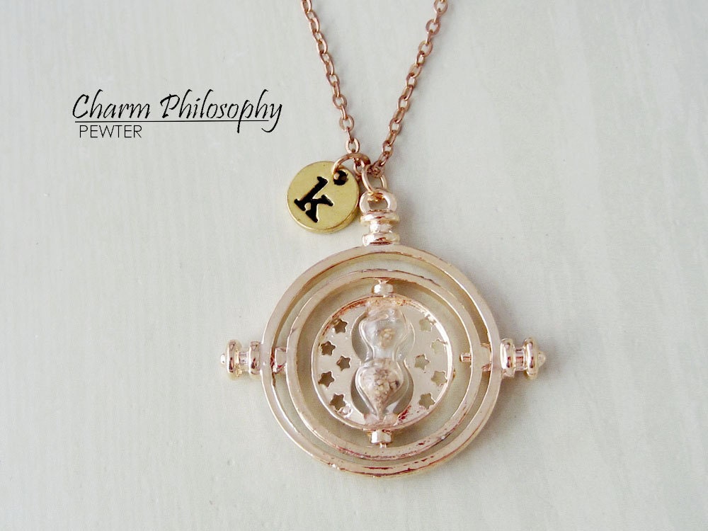 TimeTurner Necklace Gold Plated Jewelry Harry Potter Time