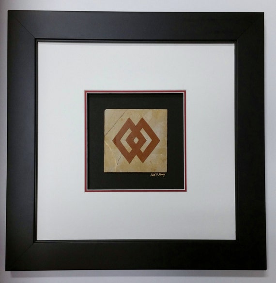 Epa Adinkra Symbol Handcut Leather/Stone Art