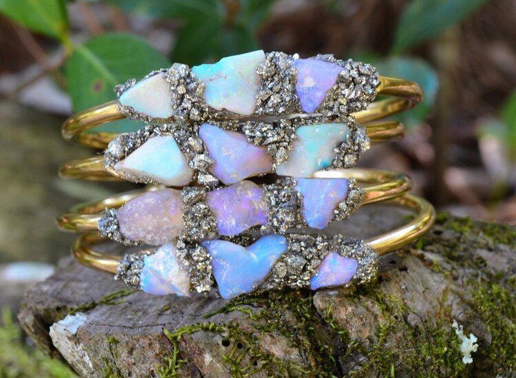 Opal Jewelry Opal Bracelet October by THEHOUSEOFMINERALS on Etsy