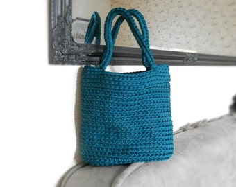 Unique crochet handbag/knit bag/ crocheted rope