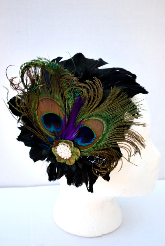 Peacock Fascinator Peacock Headband Peacock Feather 0687