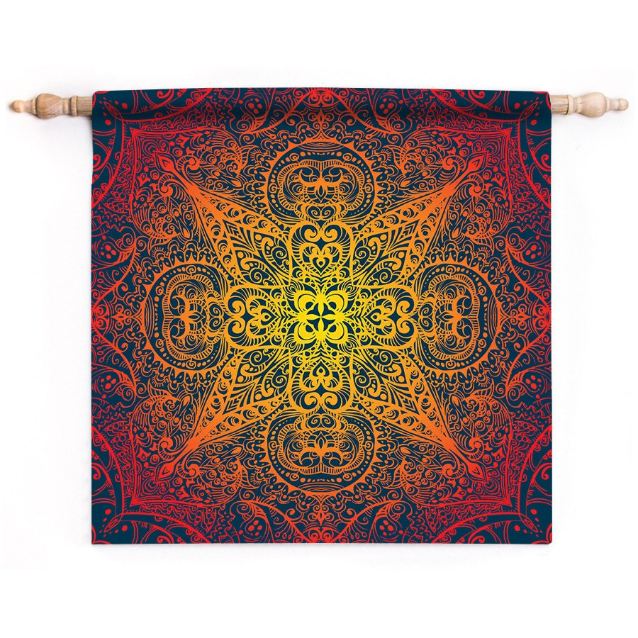 Zen Tapestry Mandala Wall Hanging Detailed Mandala Tapestry