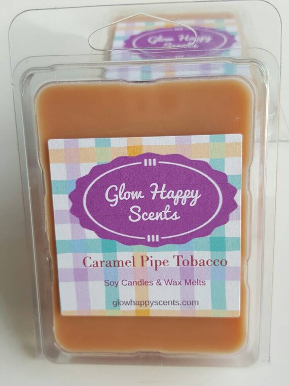 Caramel Pipe Tobacco Scented Soy Wax Melts Wax by GlowHappyScents