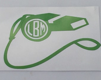 Coach Whistle Vinyl Monogram 3" Decal beachbody coach / coach / teacher gift / football coach / p90x coach