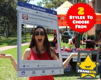 Custom Designed Facebook Frame Photo Booth Prop (Digital File Only) Facebook Prop