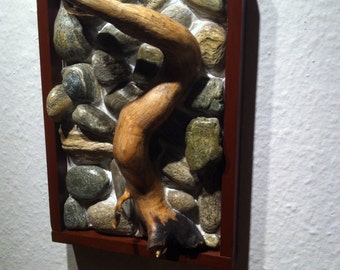 Wood/Stone Collage: A Walk in the magic Forrest