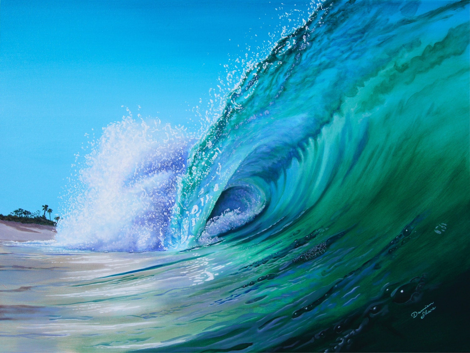 Ocean Waves Florida 16 X 20 Canvas Art Print Beach Wave